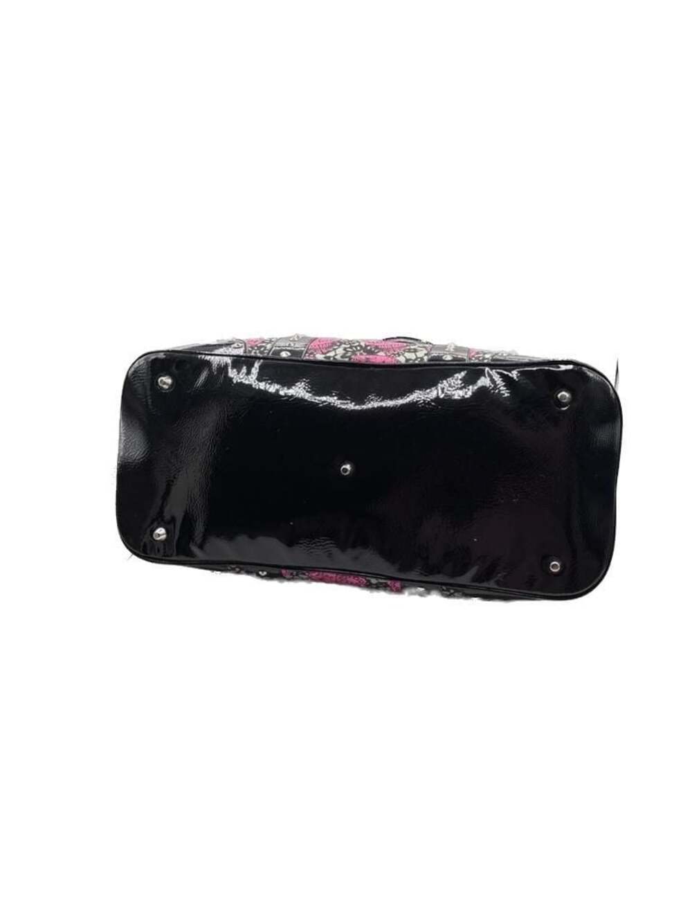 Betsey Johnson Pink Lace Sugar Skull Studded Weekender Bag - Picture 5 of 8